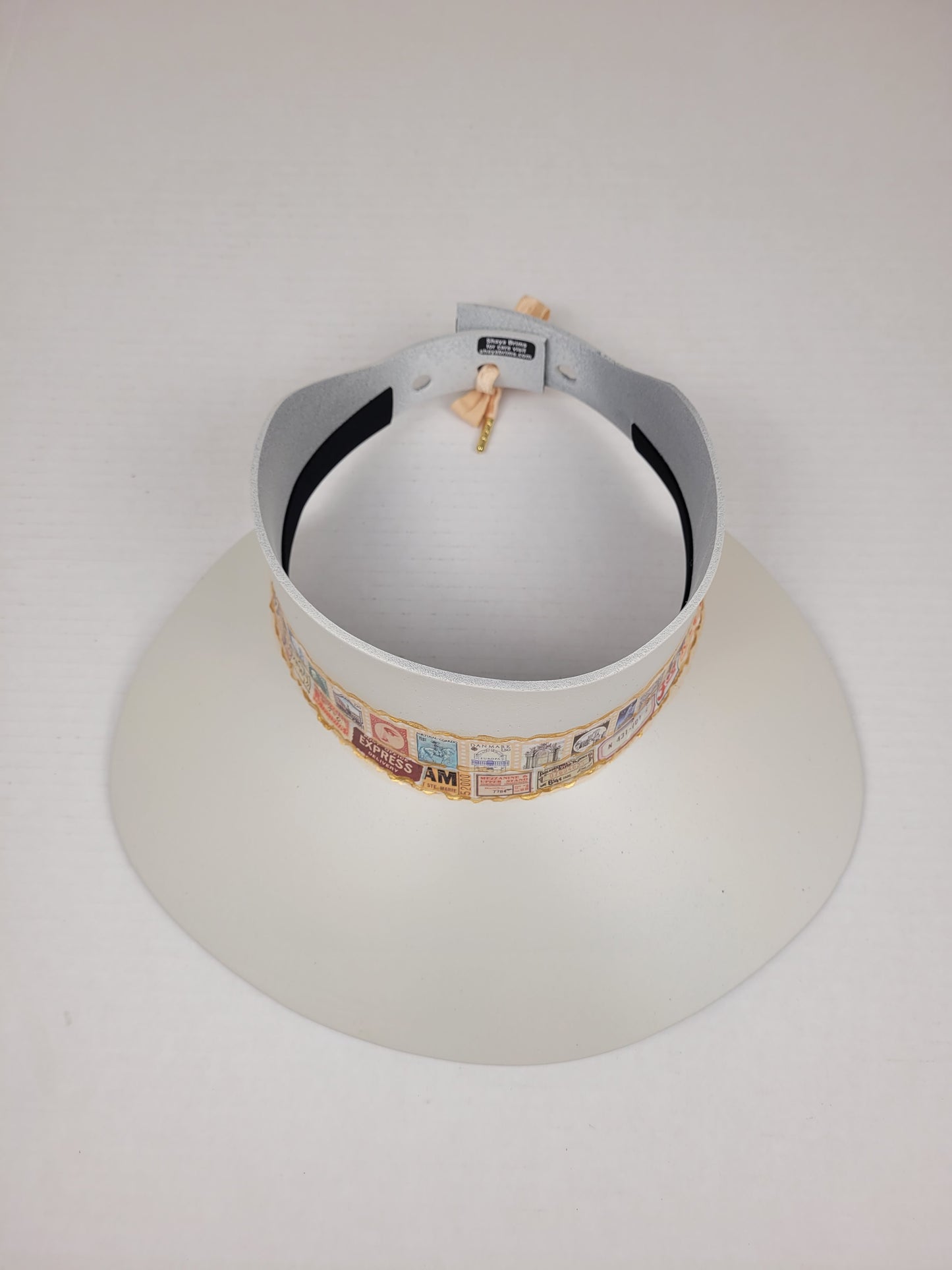 Off White "LadyEVA" Visor Hat with Stamp Themed Band