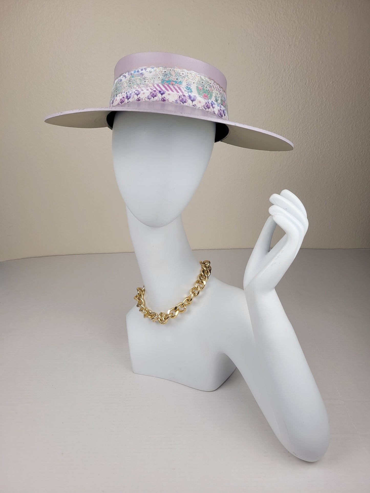 Light Purple LadyEVA Visor Hat with Purple Collage Band