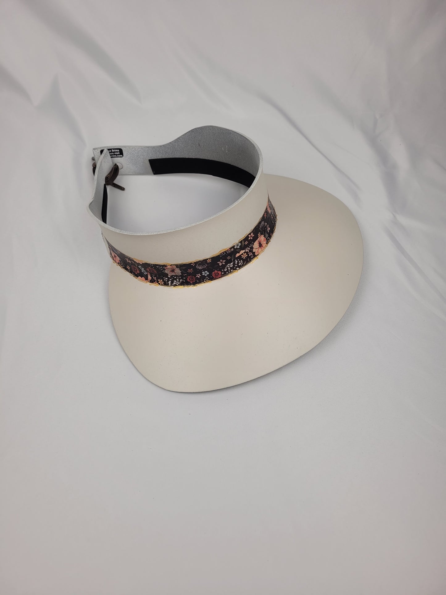 Off-White "LadyEVA" Visor Hat with Delicate Autumn Florals