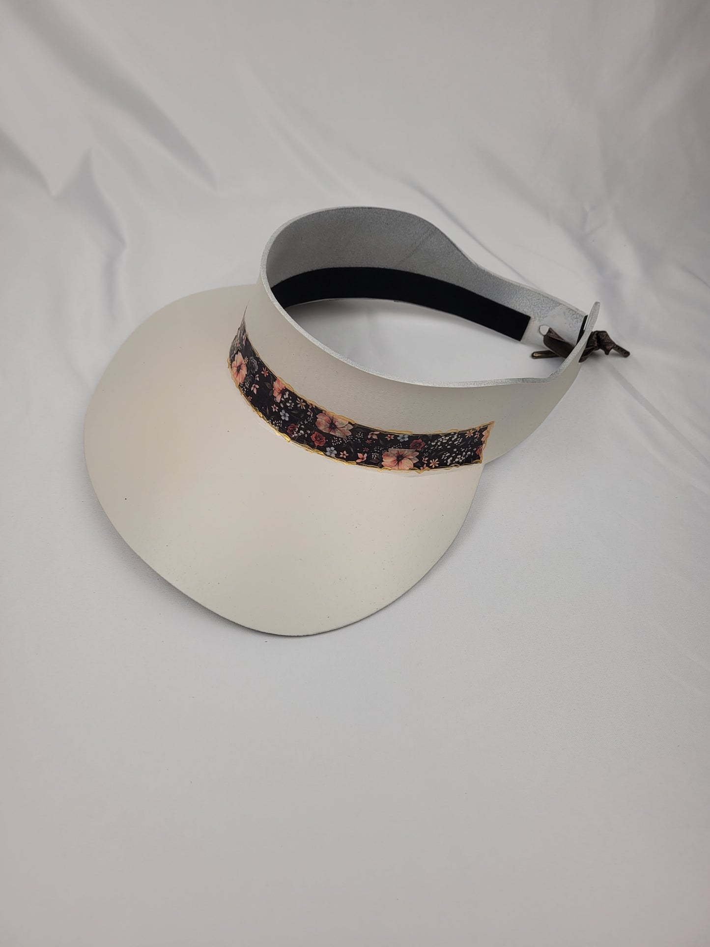 Off-White "LadyEVA" Visor Hat with Delicate Autumn Florals