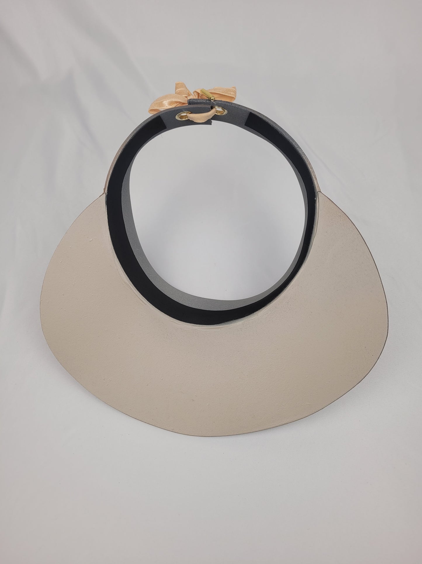 Dark Taupe Visor Hat - Floral Band