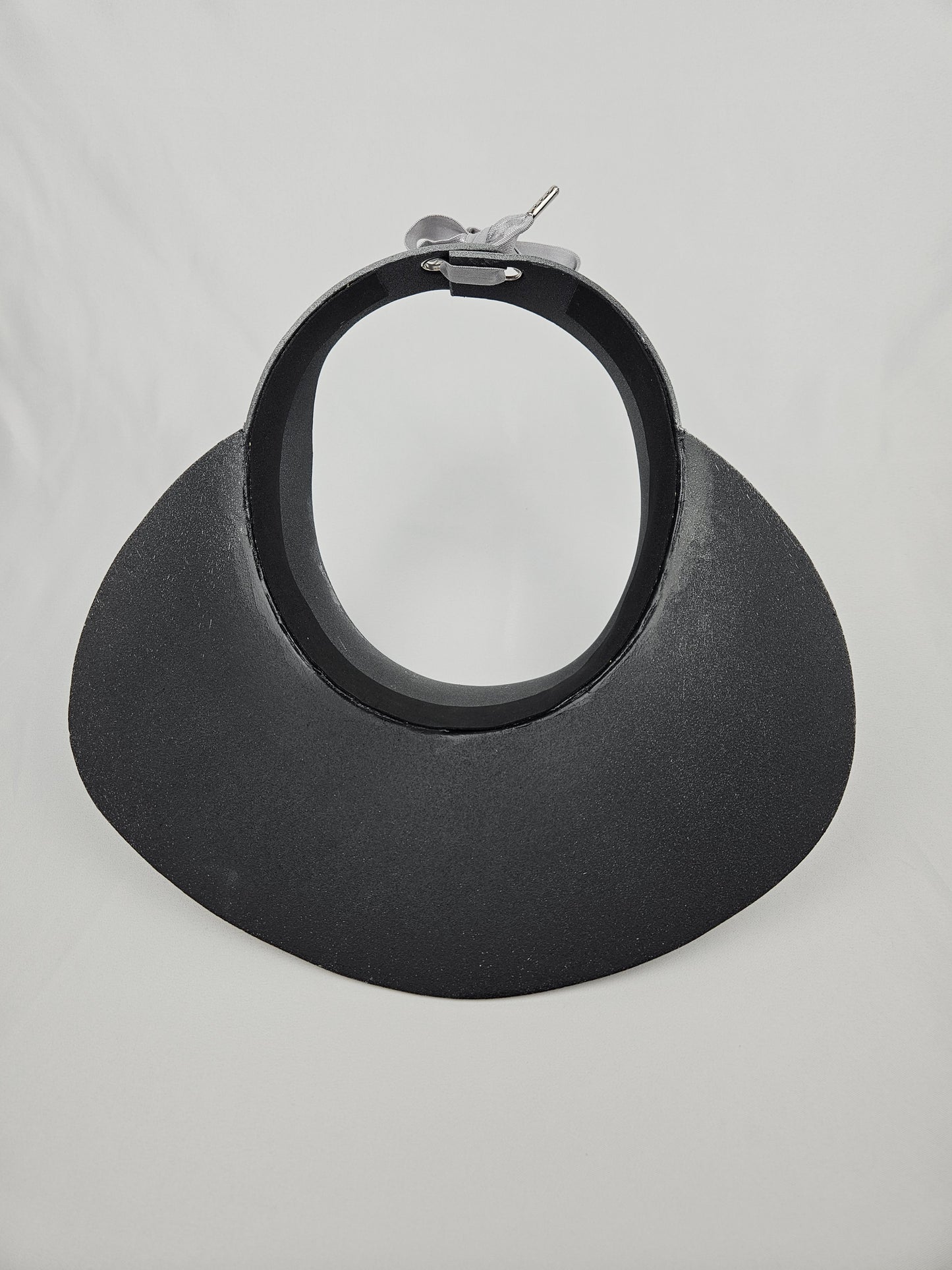 Tall Silver Visor Hat - Purple Floral Band