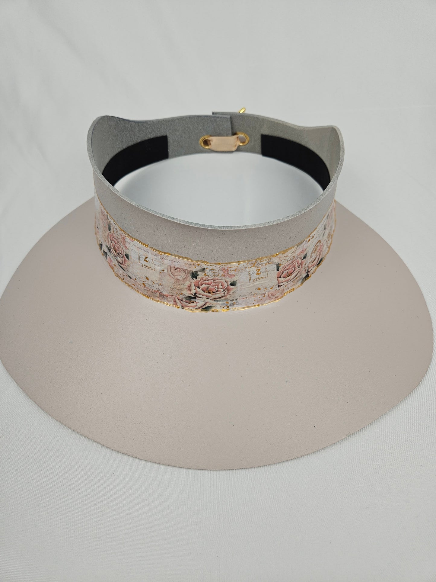 Light Pink Visor Hat - Floral Band