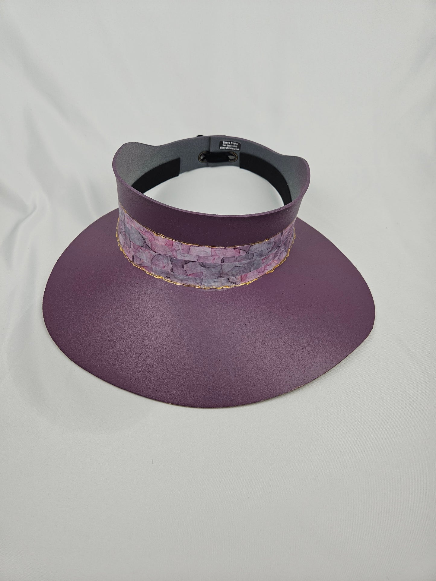 Purple LadyEVA Visor Hat with Marbled Style Band