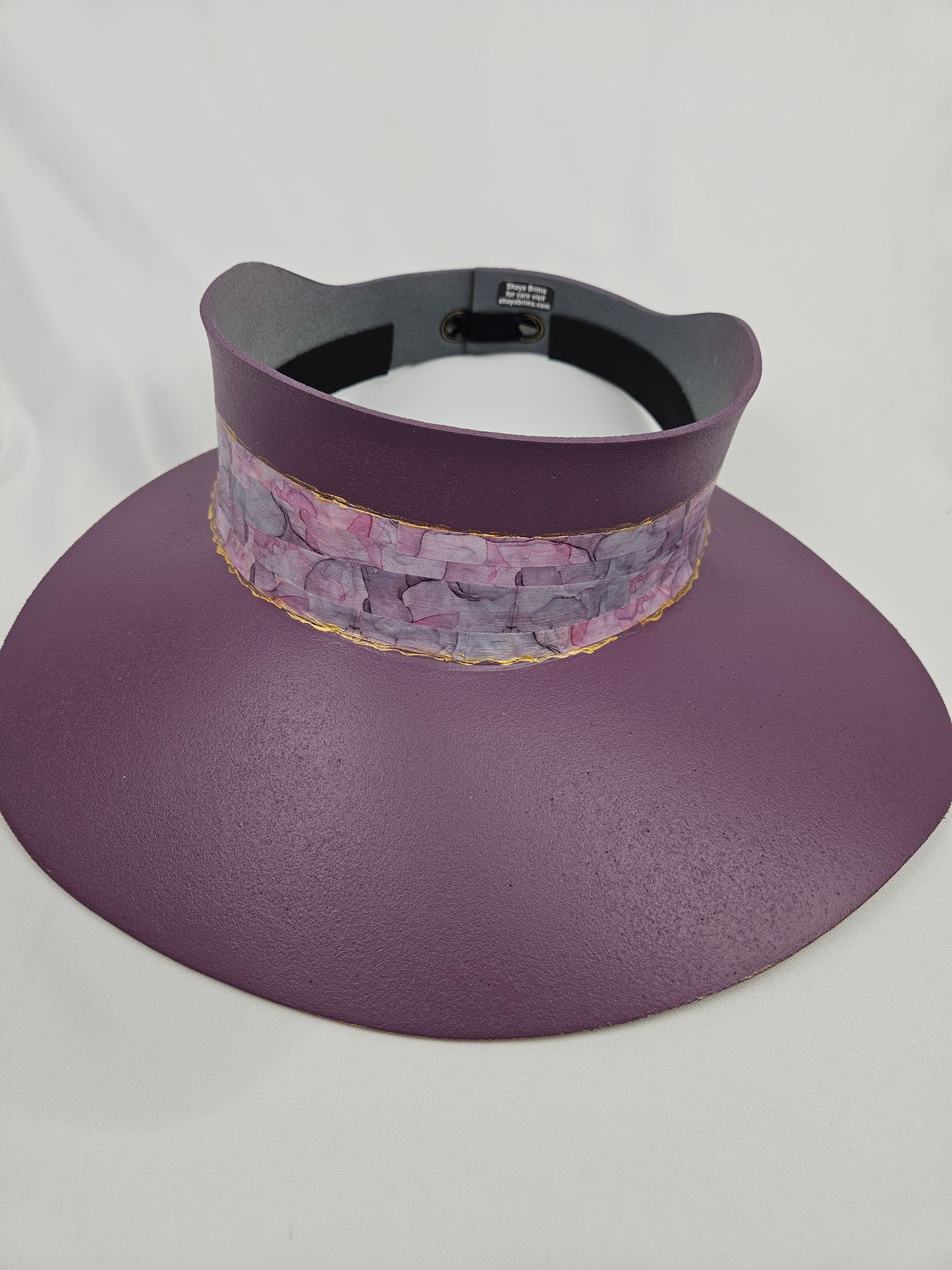 Purple LadyEVA Visor Hat with Marbled Style Band