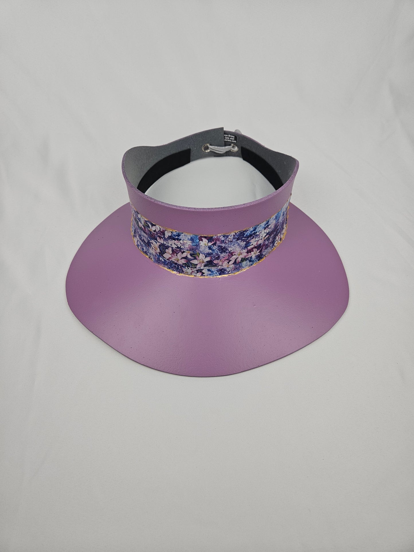 Tall Purple LadyEVA Visor Hat with Bright Floral Band