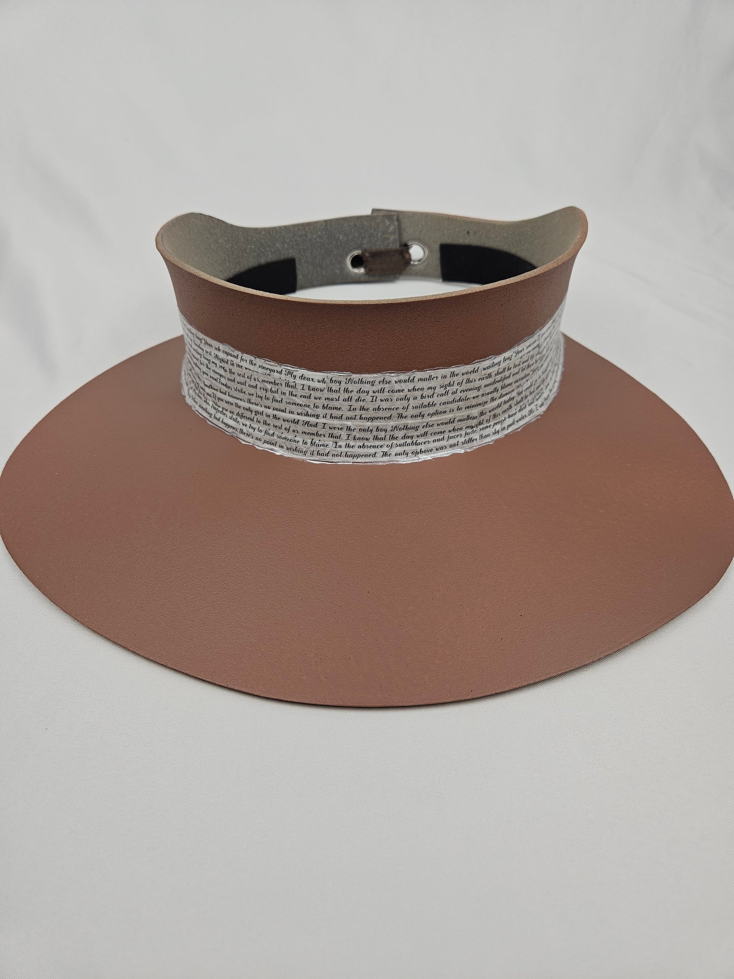 Mauve Brown Visor Hat - Script Band