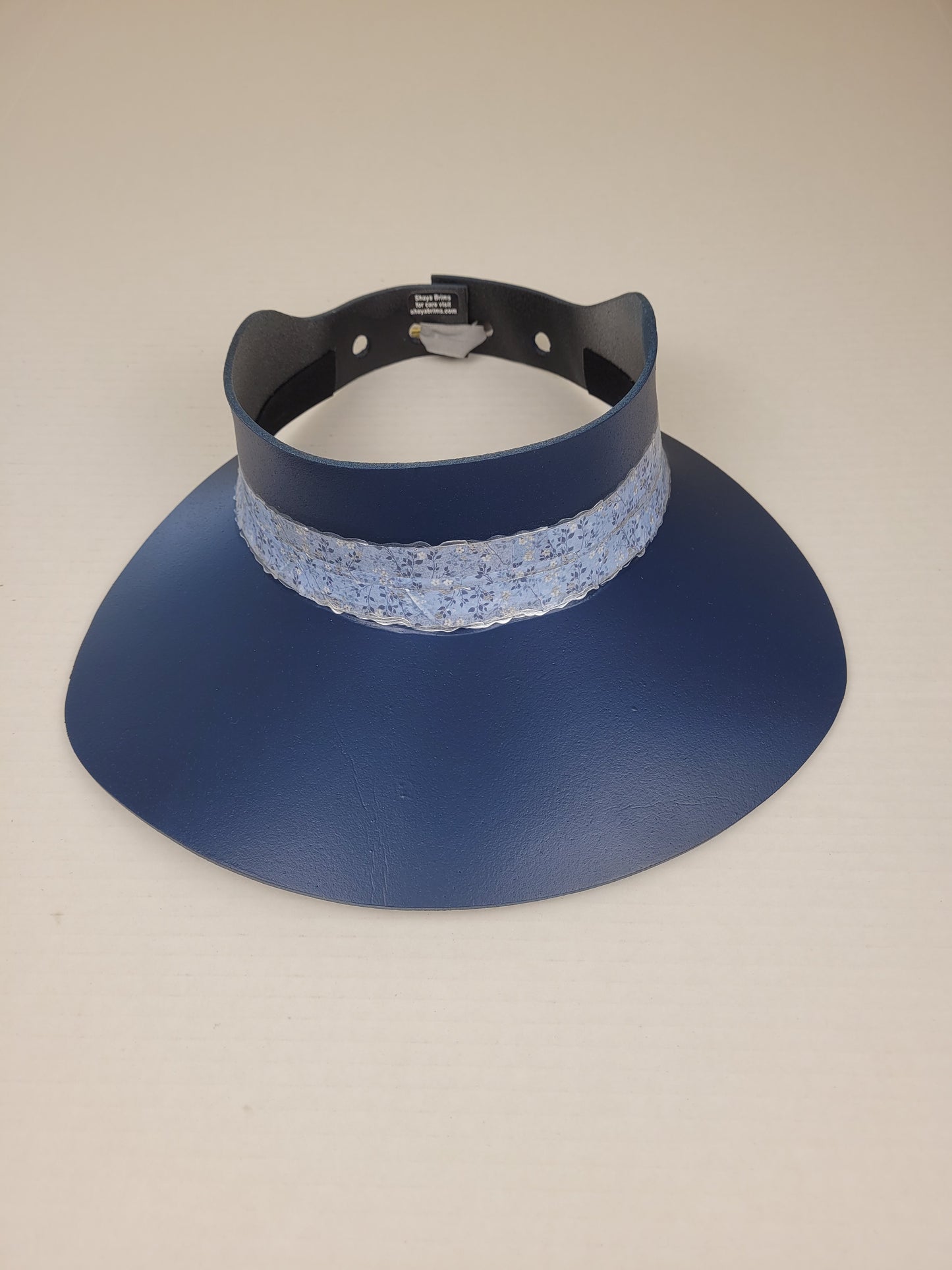 Navy Blue "LadyEVA" Visor Hat with Silvery Blue Band