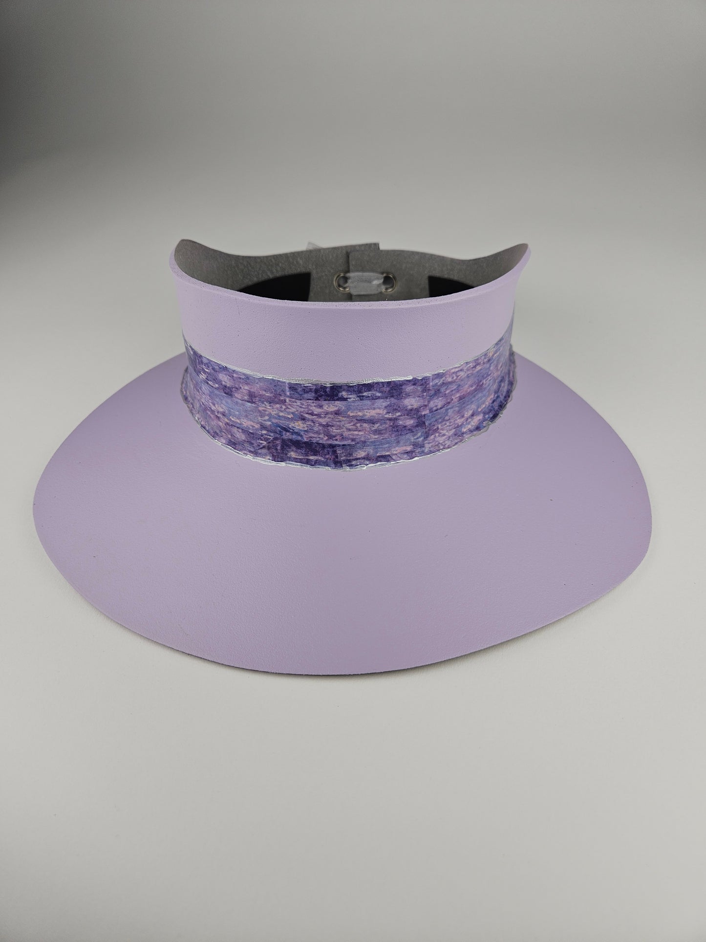 Tall Lilac Purple "LadyEVA" Visor Hat with Purple Monet Style Band