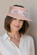 Pink Visor Hat - Vintage Style Floral Band