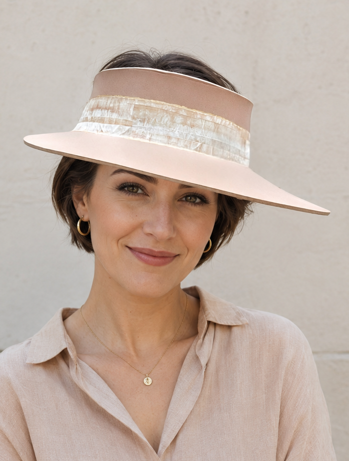 Mauve Brown Visor Hat - Neutral Band