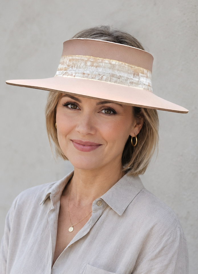 Mauve Brown Visor Hat - Neutral Band